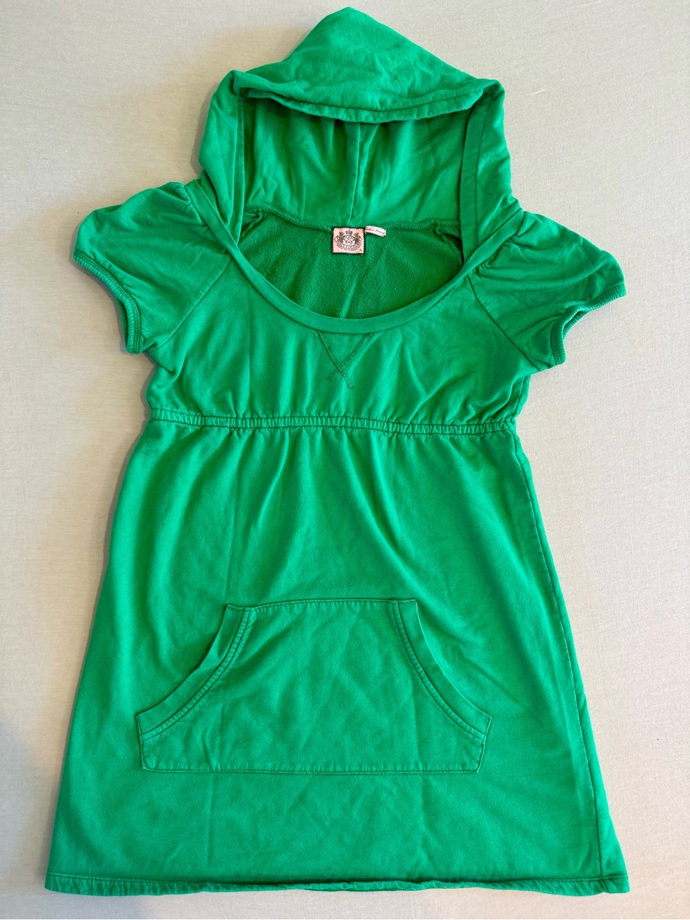 Vintage Y2K Juicy Couture Green Hooded Pullover Dress